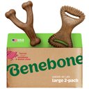 Benebone 2-Pack Wishbone Dental Chew Dog Toy, Large