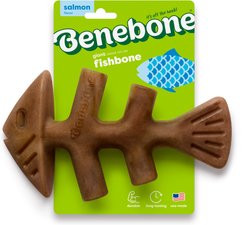 Benebone Fishbone Dog Chew Toy, Brown, Giant
