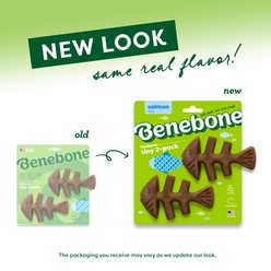 Benebone Fishbone Dog Chew Toy, Brown, Tiny, 2 count slide 2 of 8
