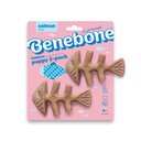 Benebone Fishbone Tough Puppy Chew Toy, Brown, 2 count