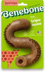 Benebone Tripe Bone Tough Dog Chew Toy, Brown, Large