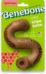 Benebone Tripe Bone Tough Dog Chew Toy, Brown, Medium