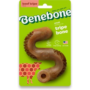 Benebone Tripe Bone Tough Dog Chew Toy, Brown, Small