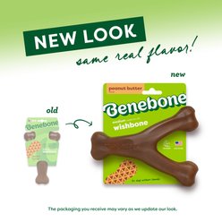 Benebone Peanut Butter Flavor Wishbone Tough Dog Chew Toy, Medium slide 2 of 8