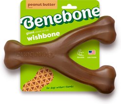Benebone Wishbone Peanut Butter Flavor Chew Dog Toy