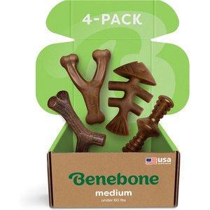 Benebone Multipack Durable Dog Chew Toy, 4 count