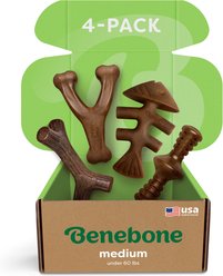 Benebone Multipack Durable Dog Chew Toy, 4 count