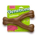 Benebone Bacon Flavor Wishbone Tough Dog Chew Toy, Giant