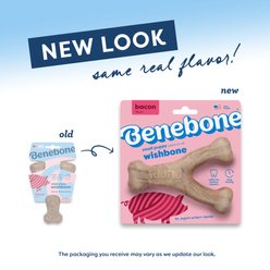 Benebone Bacon Flavor Wishbone Tough Puppy Chew Toy slide 2 of 8