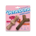Benebone Bacon Flavor Tough Puppy Chew Toy, 2 count