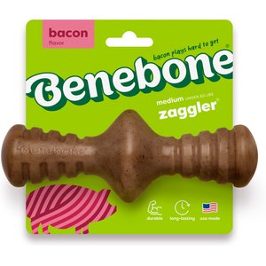 Benebone Bacon Flavor Zaggler Tough Dog Chew Toy, Medium