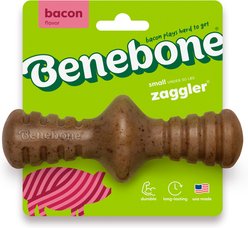 Benebone Bacon Flavor Zaggler Tough Dog Chew Toy, Small