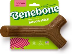 Benebone Bacon Stick Tough Dog Chew Toy, Large