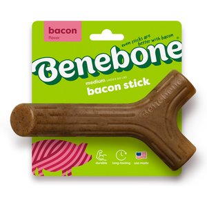 Benebone Bacon Stick Tough Dog Chew Toy, Medium
