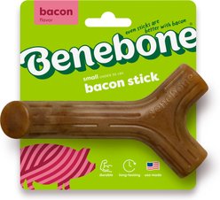 Benebone Bacon Stick Tough Dog Chew Toy, Small
