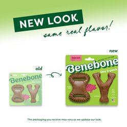 Benebone Bacon Flavor Tough Dog Chew Toy, Tiny, 2 count slide 2 of 9