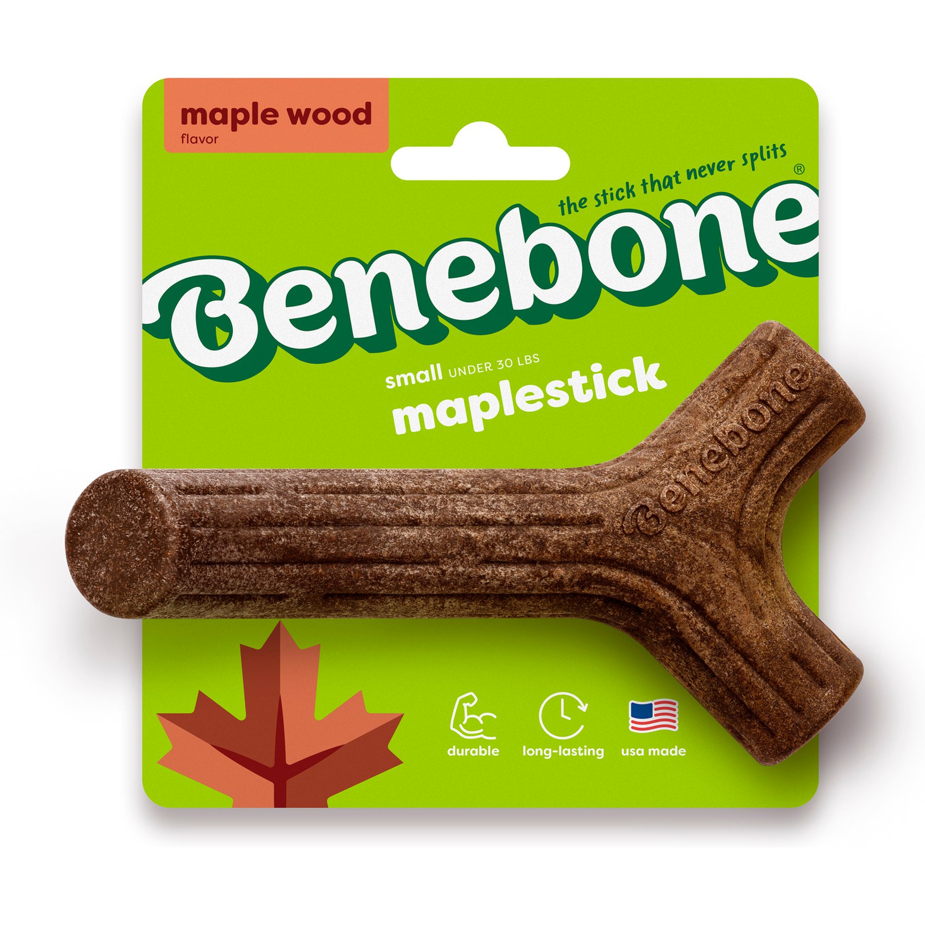 Benebone Maplestick Tough Dog Chew Toy, Small