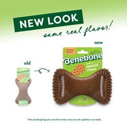 Benebone Peanut Butter Flavor Dental Tough Dog Chew Toy, Medium slide 2 of 8