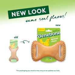 Benebone Chicken Flavor Dental Tough Dog Chew Toy, Large slide 2 of 8