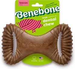 Benebone Bacon Flavor Dental Tough Dog Chew Toy, Large