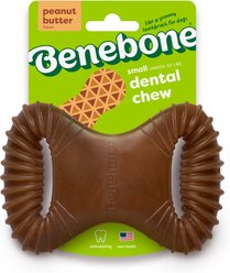 Benebone Peanut Butter Flavor Dental Tough Dog Chew Toy, Small