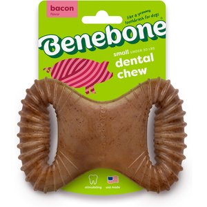Benebone Bacon Flavor Dental Tough Dog Chew Toy, Small
