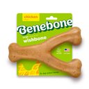 Benebone Rotisserie Chicken Flavor Wishbone Tough Dog Chew Toy, Large