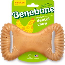 Benebone Chicken Flavor Dental Tough Dog Chew Toy, Medium