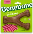 Benebone Bacon Flavor Wishbone Tough Dog Chew Toy, Small