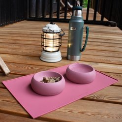 Houndstone The Coquito Dishwasher Safe Silicone Dog Bowl, Small, Rosewood slide 2 of 9