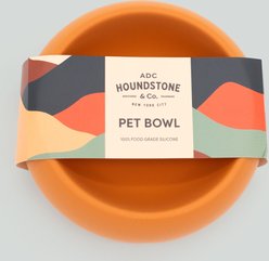 Houndstone The Coquito Dishwasher Safe Silicone Dog Bowl, Small, Marigold slide 1 of 9
