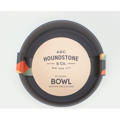 Houndstone Houndstone The Pony Dishwasher Safe Silicone Dog Bowl, Medium, Charcoal