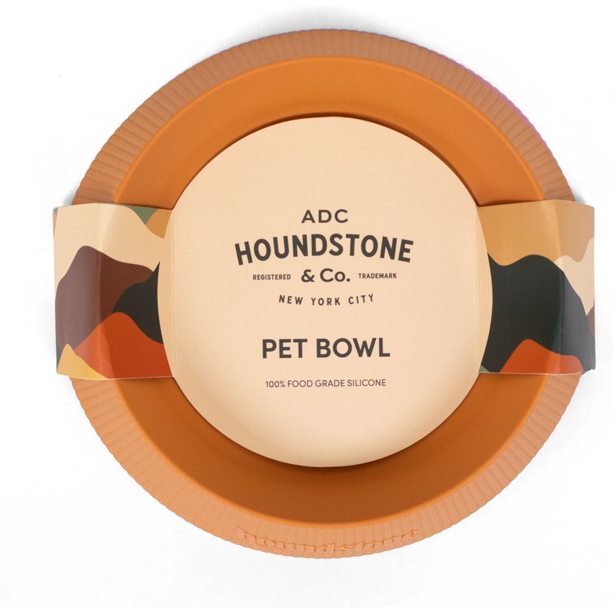Houndstone The Original Dishwasher Safe Silicone Cat Bowl, 0.5-cup, Marigold