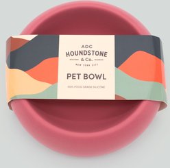 Houndstone The Coquito Dishwasher Safe Silicone Dog Bowl, Small, Rosewood
