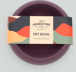 Houndstone The Coquito Dishwasher Safe Silicone Dog Bowl, Small, Plum