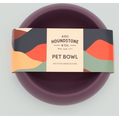 Houndstone Houndstone The Coquito Dishwasher Safe Silicone Dog Bowl, Small, Plum