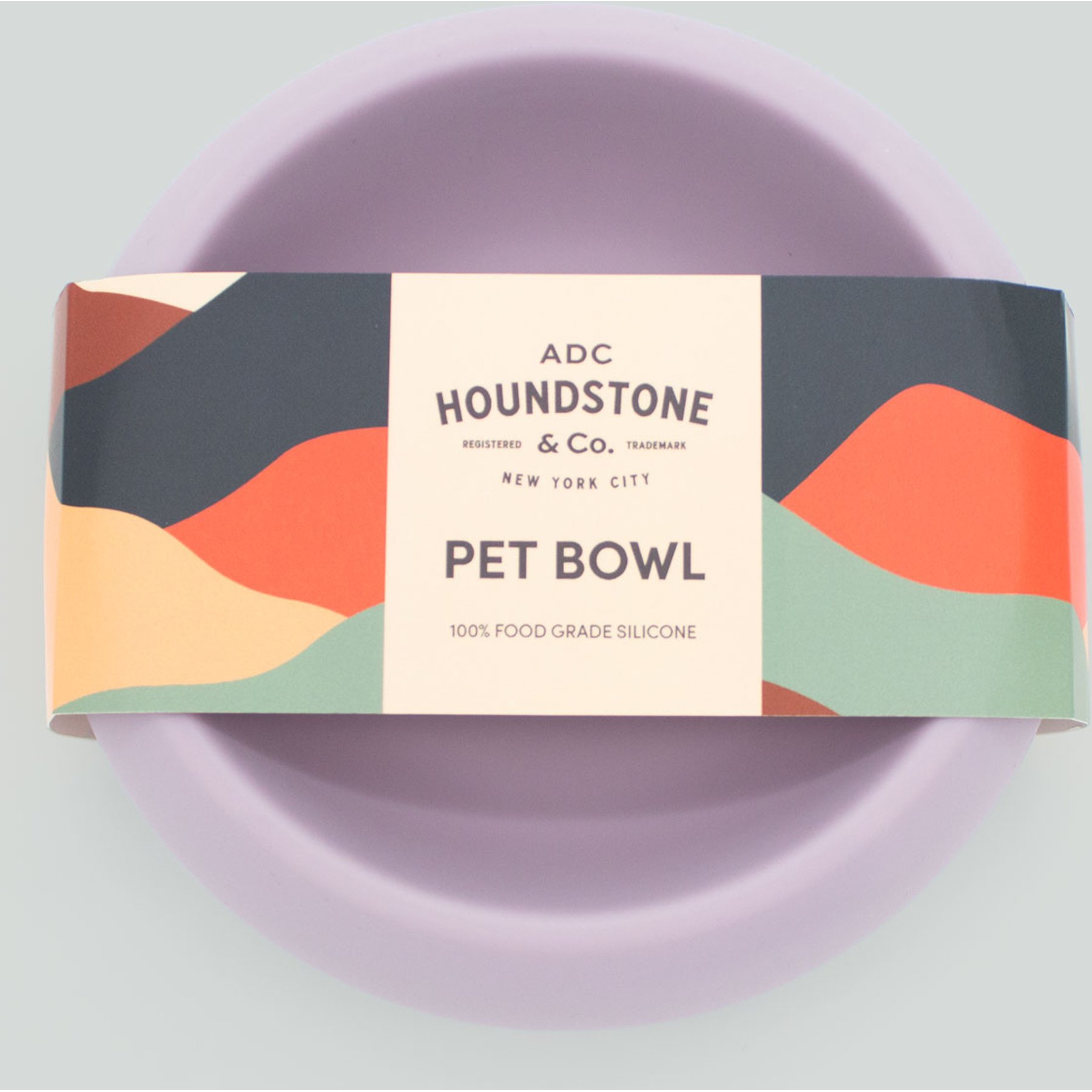 Houndstone The Coquito Dishwasher Safe Silicone Dog Bowl, Small, Mauve
