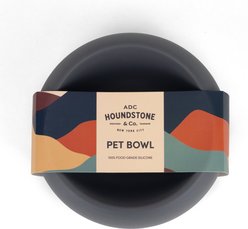 Houndstone The Coquito Dishwasher Safe Silicone Dog Bowl, Small, Charcoal