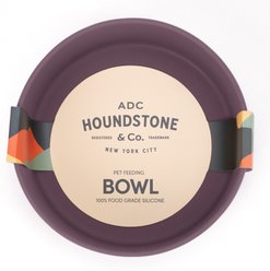 Houndstone The Pony Dishwasher Safe Silicone Dog Bowl, Medium, Plum