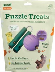 Woof Air-Dried Puzzle Training Beef Natural Dog Chew Treats, 12-oz bag
