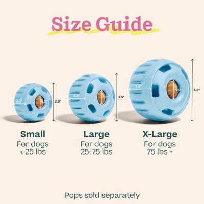 Show full view: Woof Party Pupsicle Treat Dispensing Dog Toy, Buddy Blue, Large slide 5 of 8