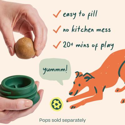 Show full view: Woof Party Pupsicle Treat Dispensing Dog Toy, Dark Green, Large slide 3 of 9