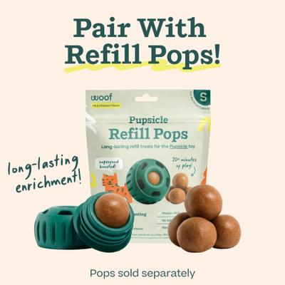 Show full view: Woof Party Pupsicle Treat Dispensing Dog Toy, Dark Green, Large slide 6 of 9