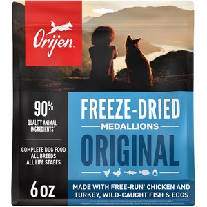 ORIJEN Original Grain-Free High-Protein Freeze-Dried Dog Food & Topper, 6-oz bag
