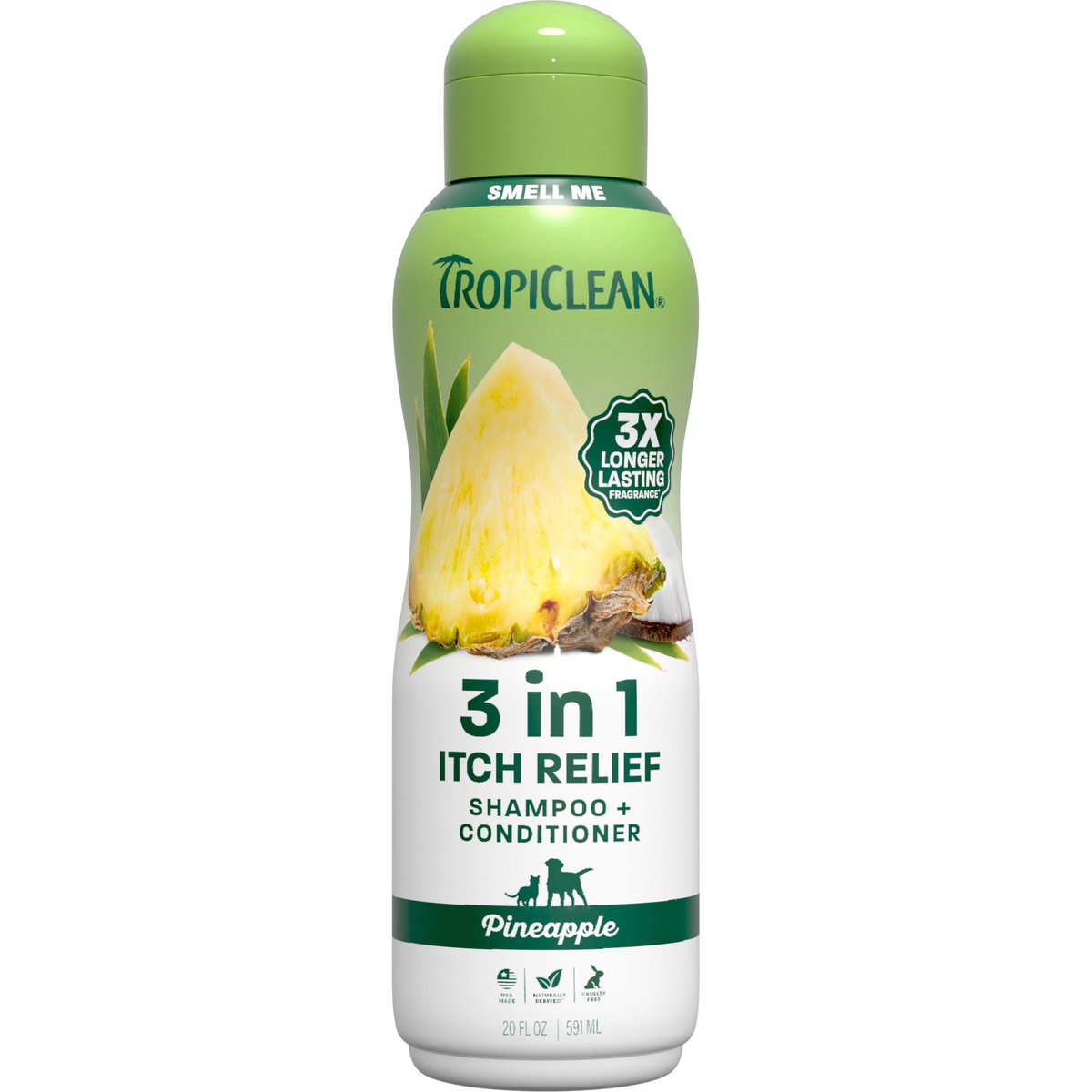TropiClean EnduraScent Pineapple Scented Itch Relief Dog & Cat Shampoo, 20-fl oz bottle