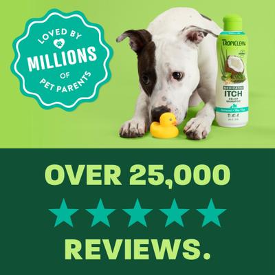 Show full view: TropiClean Medicated Itchy Skin Relief Oatmeal & Tea Tree Dog Shampoo, 20-fl oz bottle slide 7 of 12