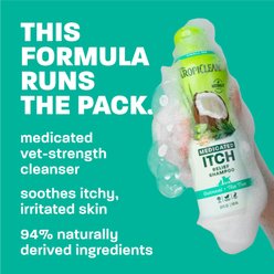 TropiClean Medicated Itchy Skin Relief Oatmeal & Tea Tree Dog Shampoo, 20-fl oz bottle slide 2 of 9
