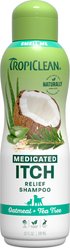 TropiClean Medicated Itchy Skin Relief Oatmeal & Tea Tree Dog Shampoo, 20-fl oz bottle