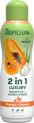 TropiClean Luxury 2-in-1 Papaya & Coconut Dog Shampoo & Conditioner, 20-fl oz bottle slide 1 of 9