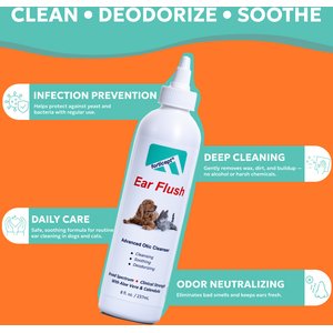 Forticept Yeast Ear Infection & Itch Relief Cat & Dog Ear Wash Cleaner, 8-oz tube